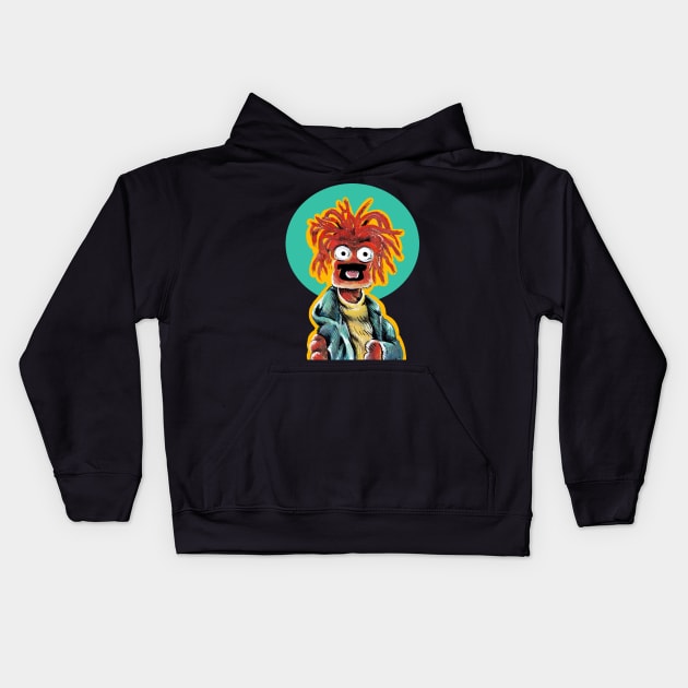 Pepe the King Prawn Muppets Fan Art Illustration Kids Hoodie by CatsandBats